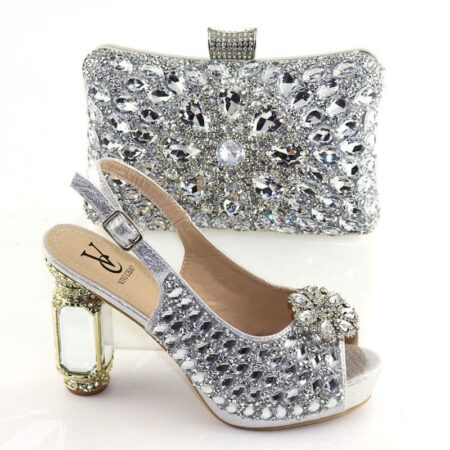 Women's Party Shoes with Fancy Matching Clutch