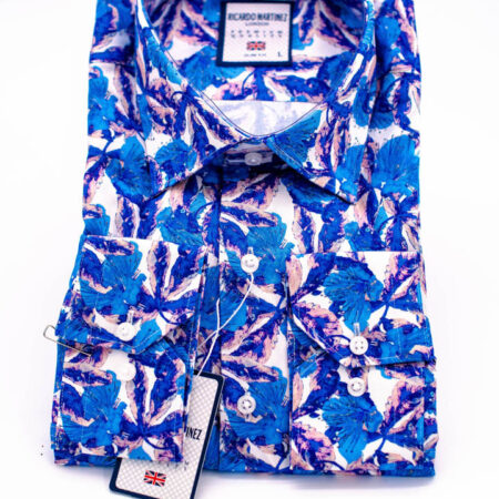 Men's Shirt - Light Blue and White