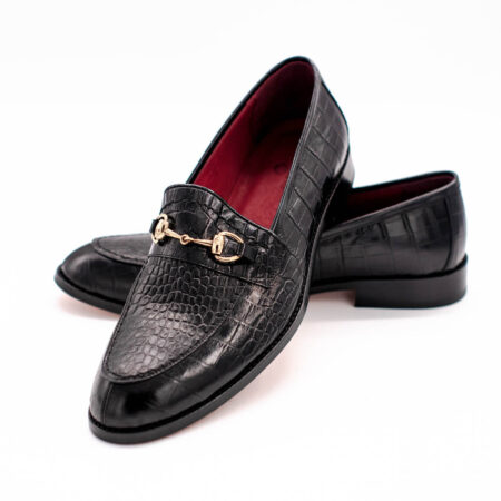 Men's Dress Loafers Slip On Casual Driving Loafer with Croc Skin Detail Texture